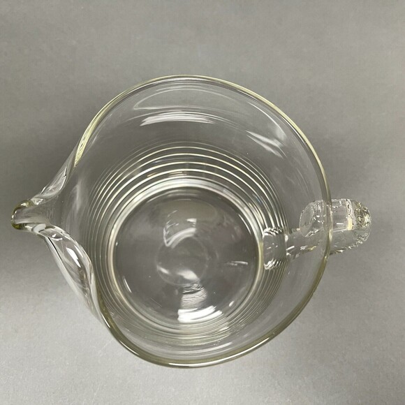 Clear Glass Pitcher 6 1/4" High Made in Poland - Picture 6 of 8